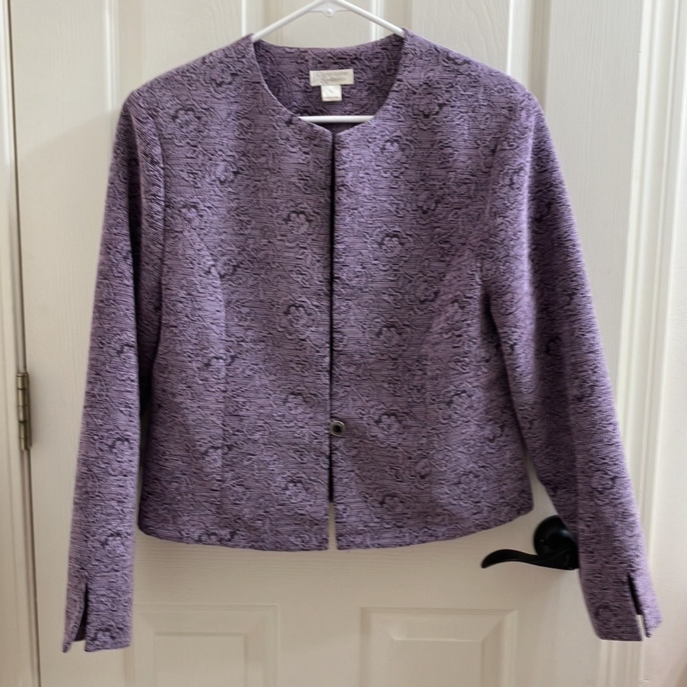 Christopher & Banks purple & black blazer